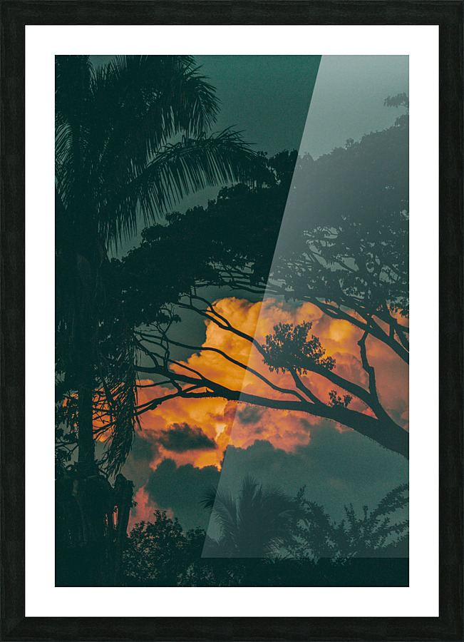Sunset Fire Cloud Picture Frame print