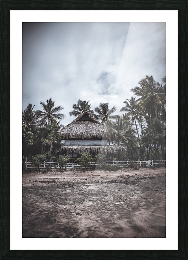 Beach Hut Picture Frame print