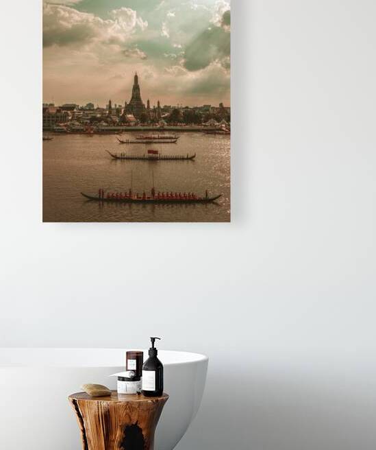 Wat Arun With Boats Thailand by Chris Dufresne