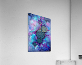 Blue Space Mandala Cluster Acrylic Print