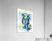 Chubby Blue Elephant Acrylic Print