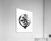 Bonsai Tree Red Sun Circle Acrylic Print