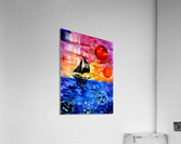 Space Sailing Boat Acrylic Print