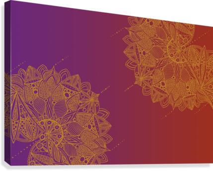 Red and Purple Mandala Pattern Canvas Print