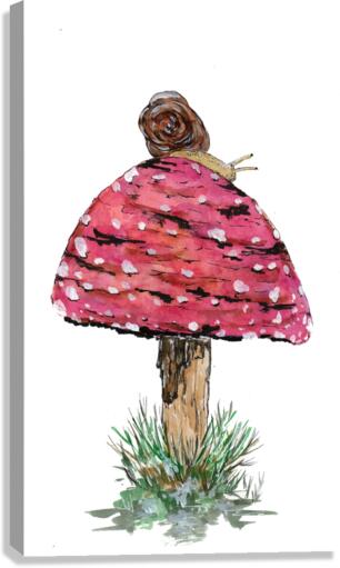 Fly Agaric Toadstool and Snail Canvas Print