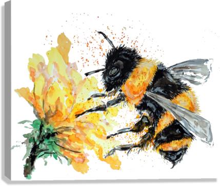 Bumble Bee collecting Pollen Canvas Print