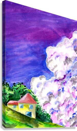 Purple Sky and Clouds Canvas Print