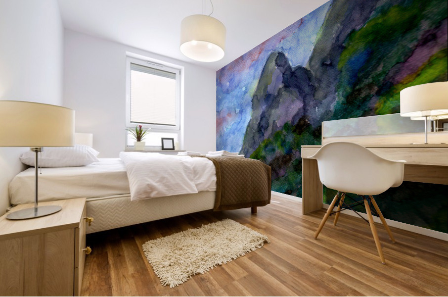 Mountain Sunset Mural print