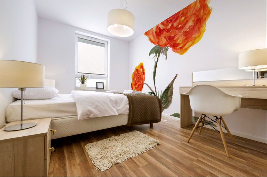 Orange Roses Mural print