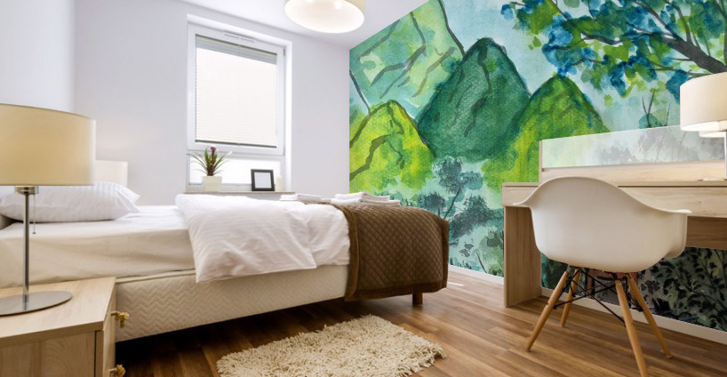 Emerald Woods Mural print