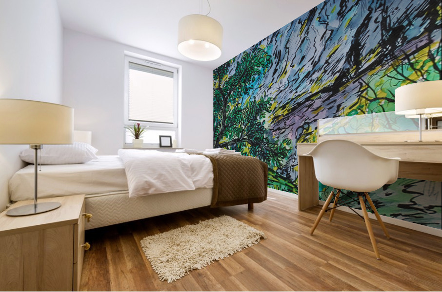 Summer Mountains Mural print