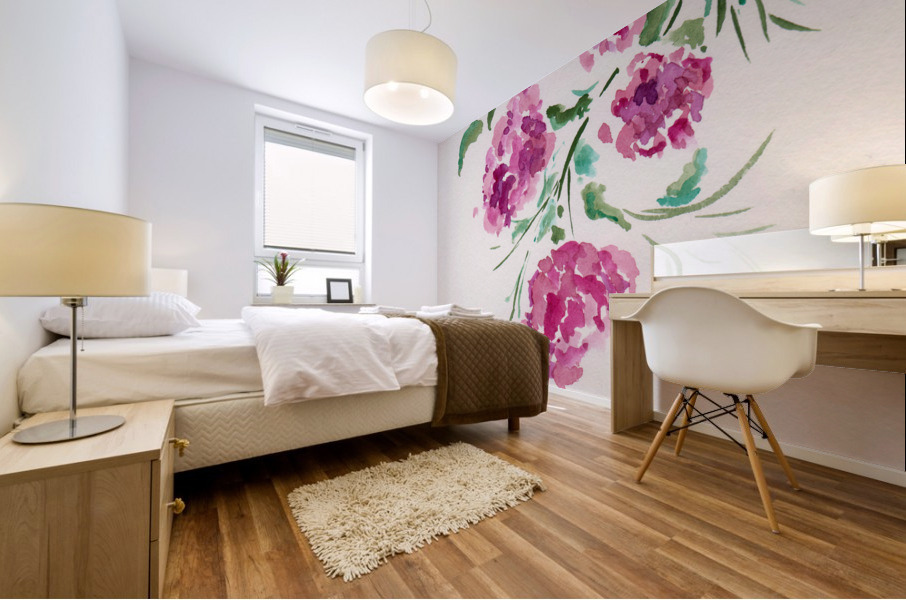Purple Peonies Mural print