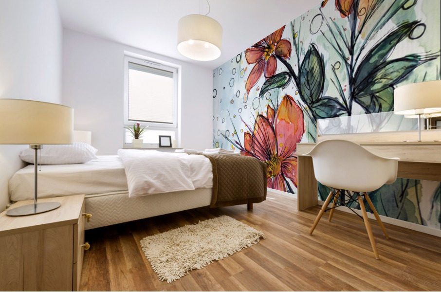 Blossoming Flowers Mural print