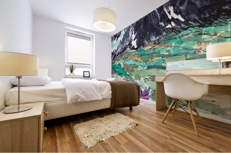 Mountain Flower Mural print