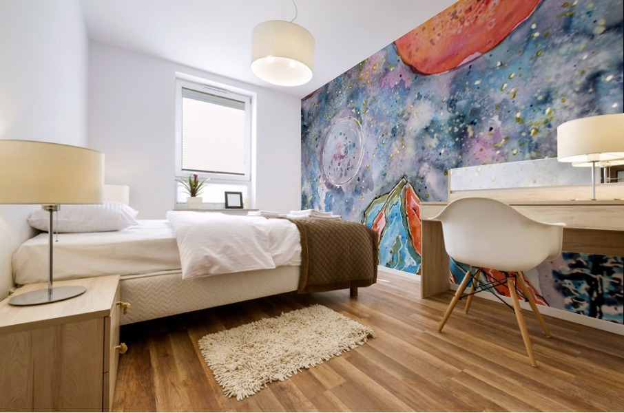 Starry Cold Night Mural print