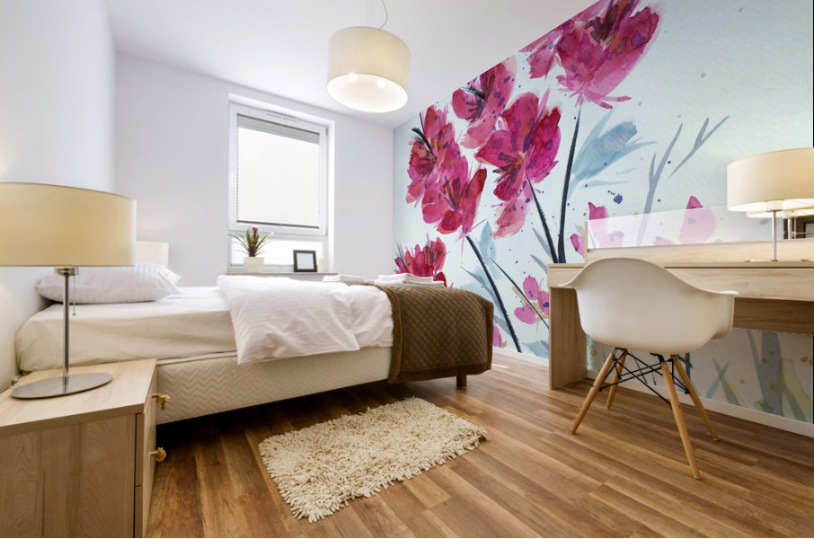 Boardwalk Flower Mural print