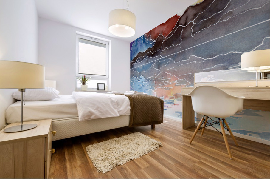 Blue Valley Mural print