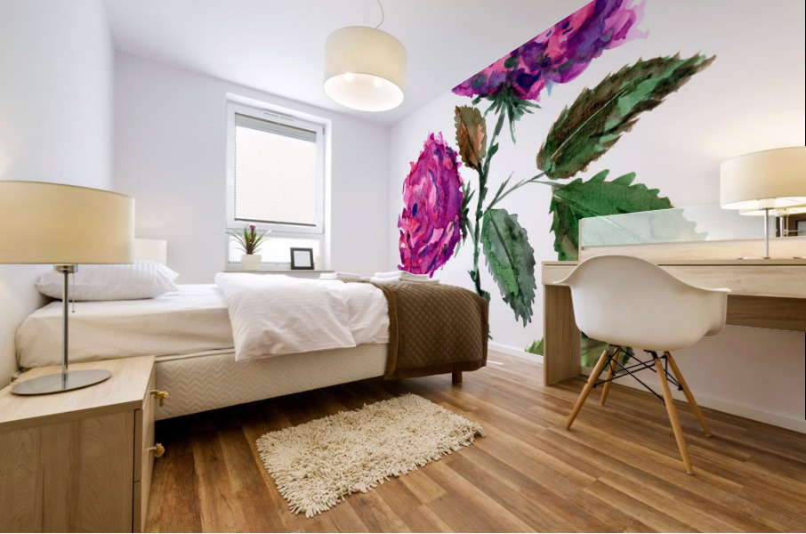 Purple Roses Mural print