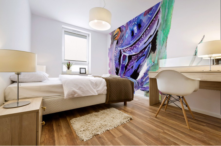 Purple Frog Mural print
