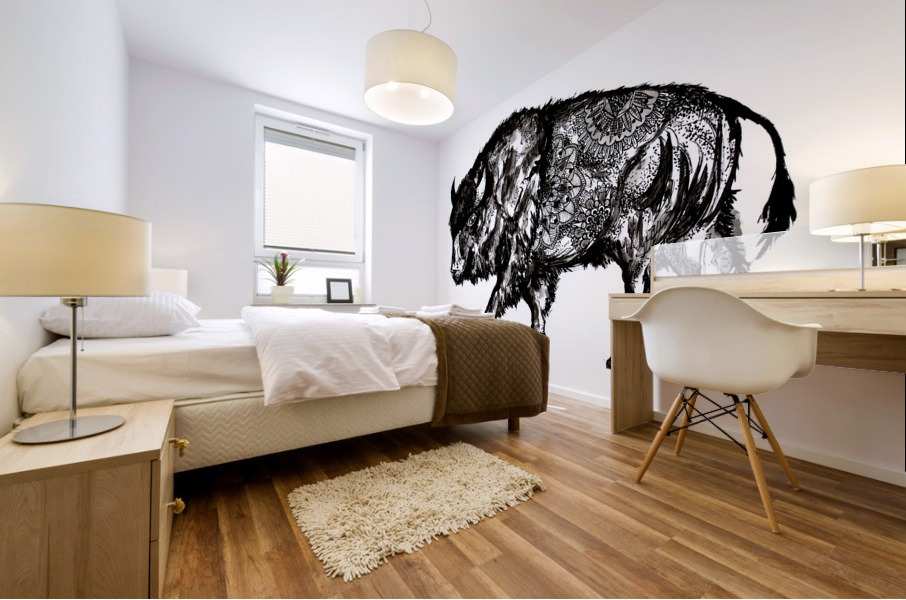 Mandala Buffalo Mural print