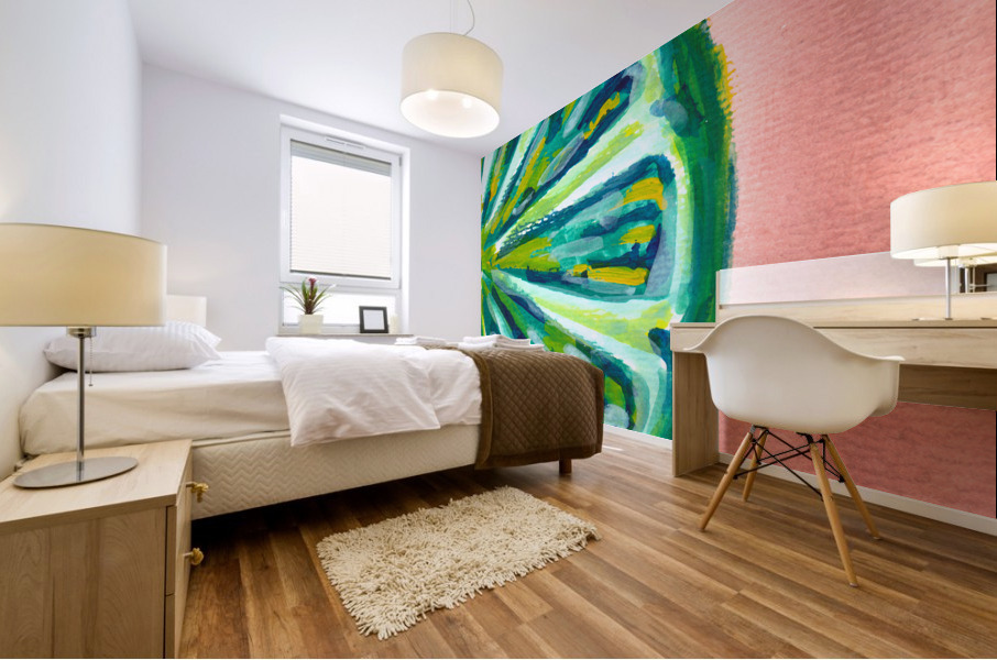 Lime Fruit Slice Mural print