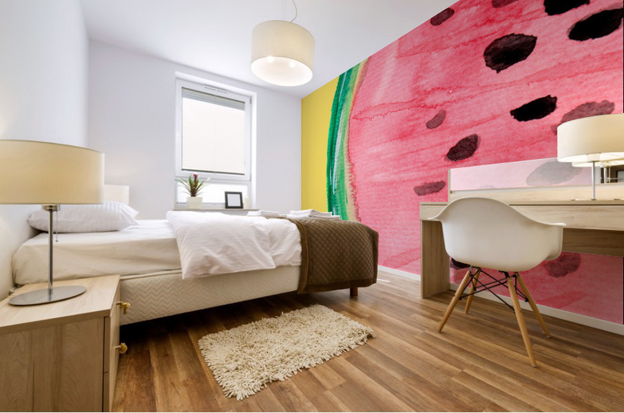 Watermelon Fruit Slice Mural print