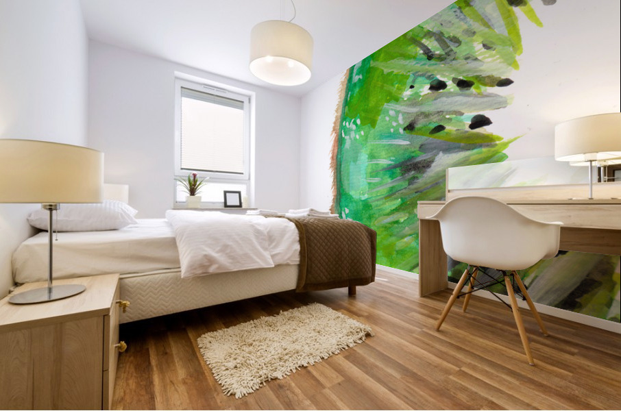 Kiwi Fruit Slice Mural print