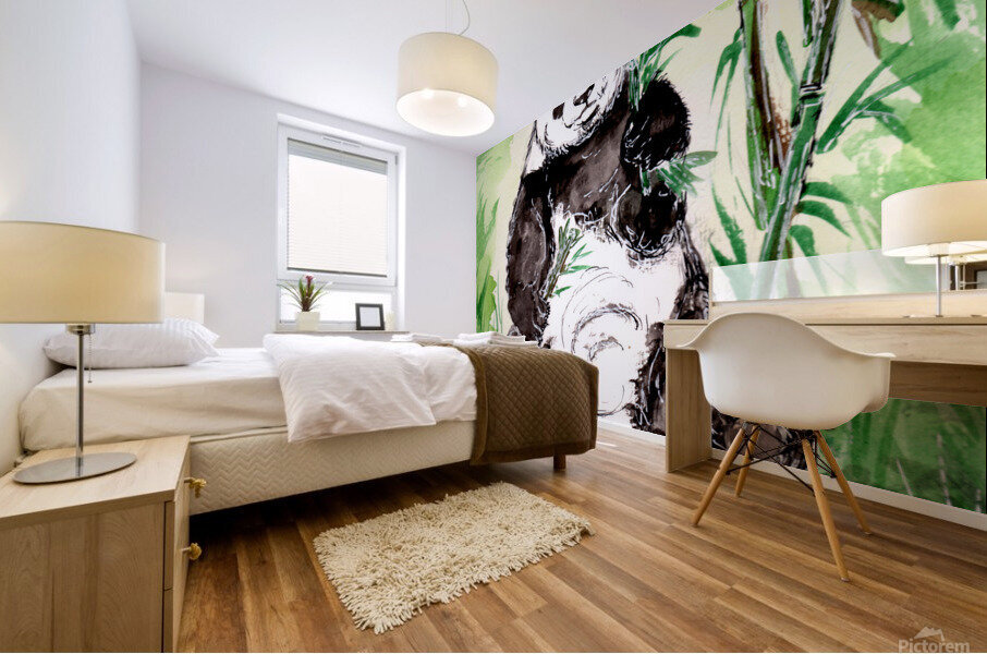 Hungry Big Panda Mural print