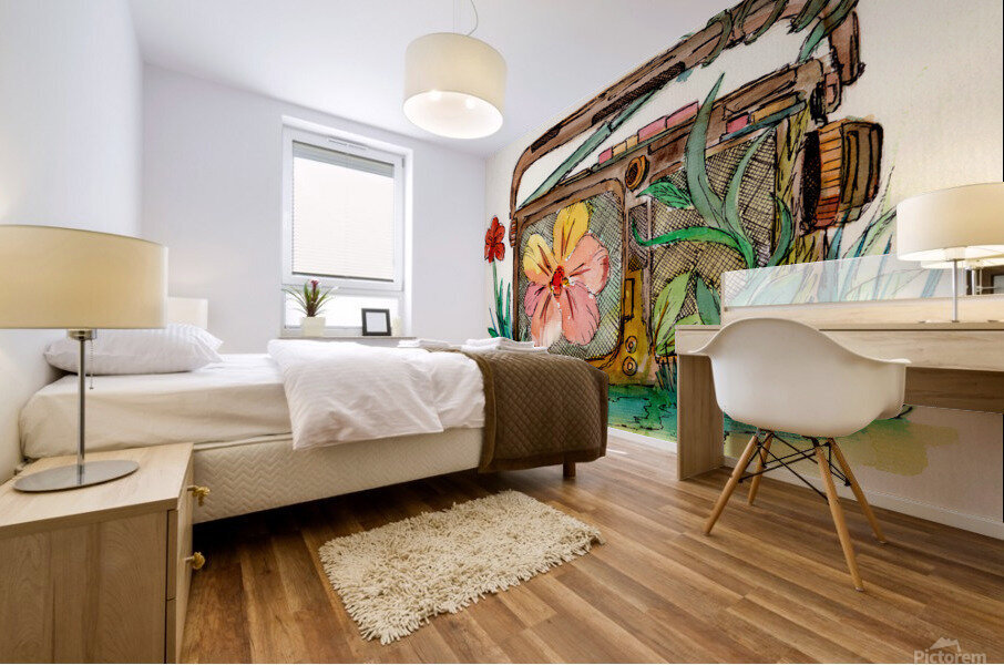 Flower Radio Mural print