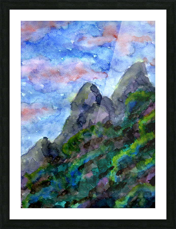 Mountain Sunset Picture Frame print