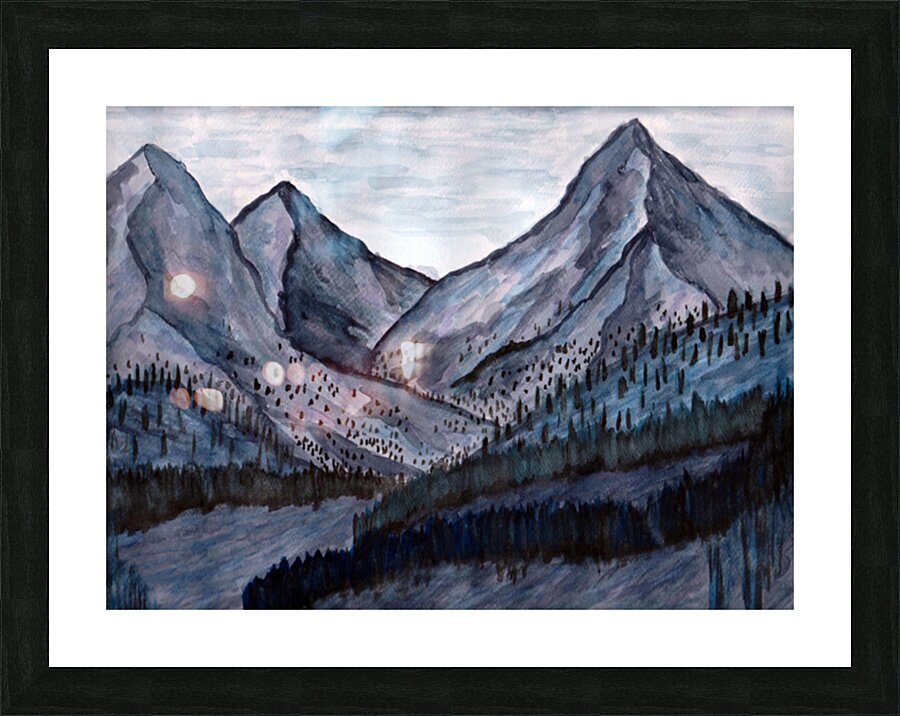 Cold Rock Mountain Picture Frame print