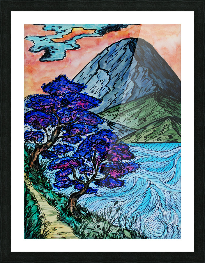 Run Along the Mountain Picture Frame print