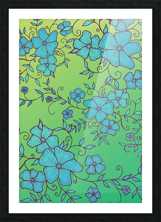 Floral Ornaments Pattern Picture Frame print