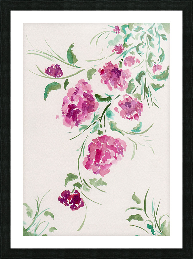 Purple Peonies Picture Frame print