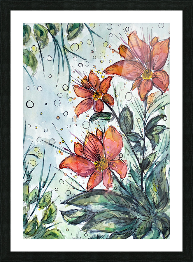 Blossoming Flowers Picture Frame print