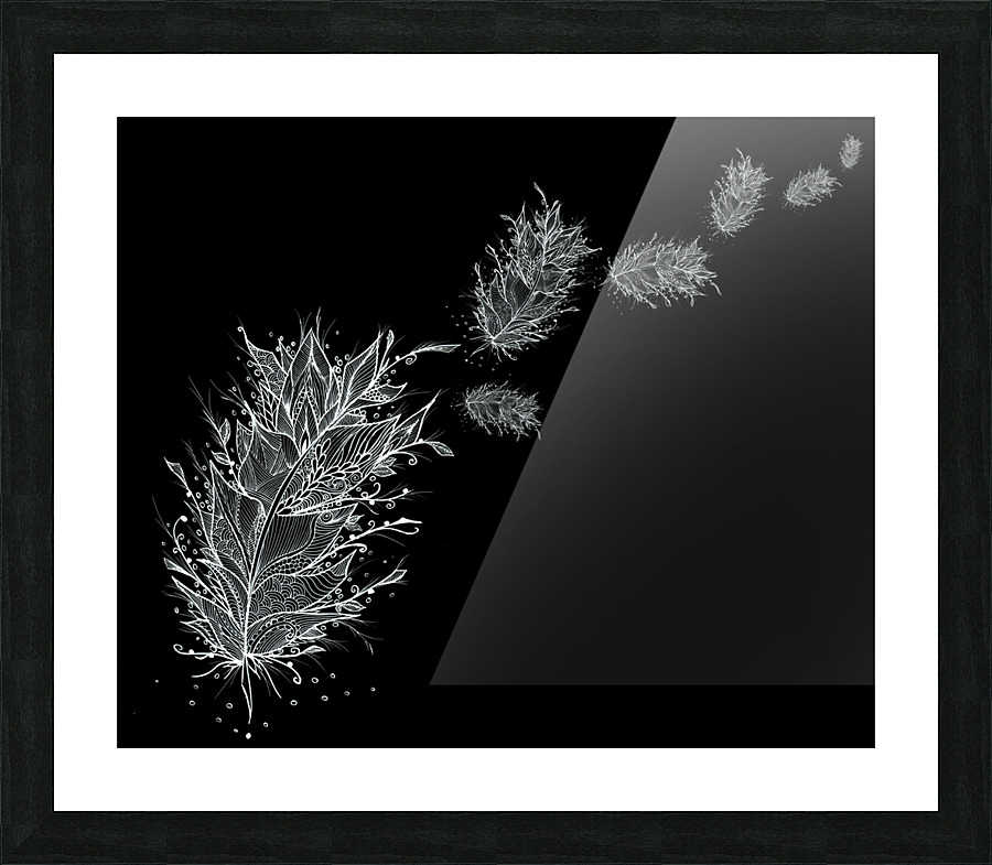 Flying Feathers Picture Frame print