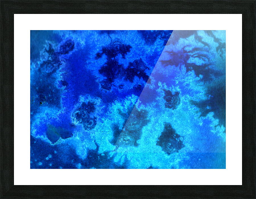 Abstract Blue Ocean Aerial Picture Frame print