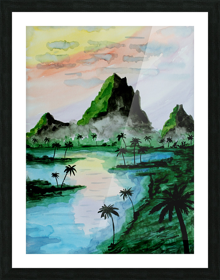 Sumatra Mountains Picture Frame print
