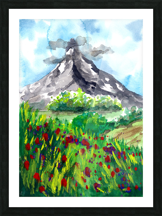 Meadows and Mountain Picture Frame print