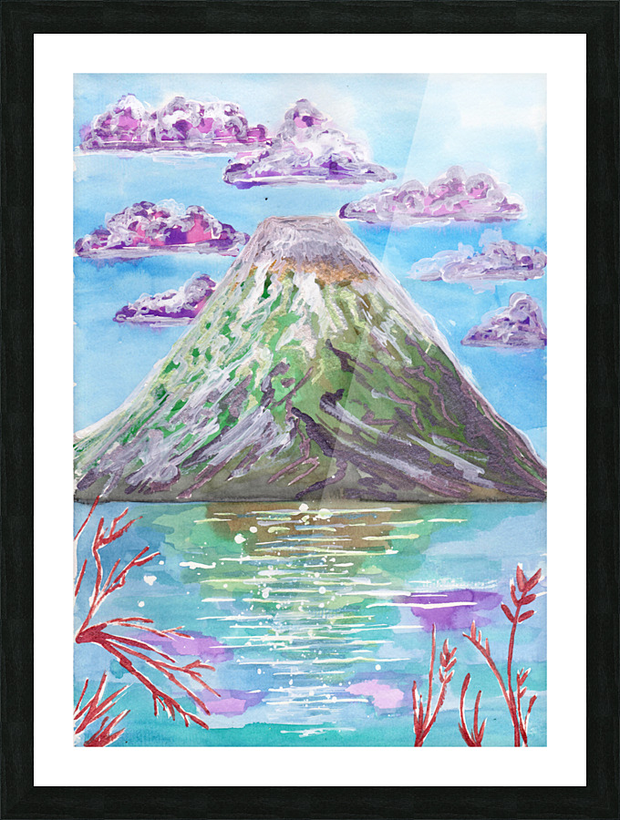 Dead Volcano Picture Frame print