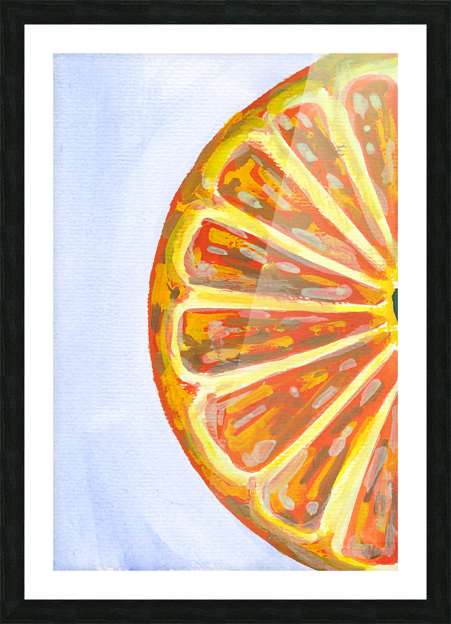 Orange Fruit Slice Picture Frame print