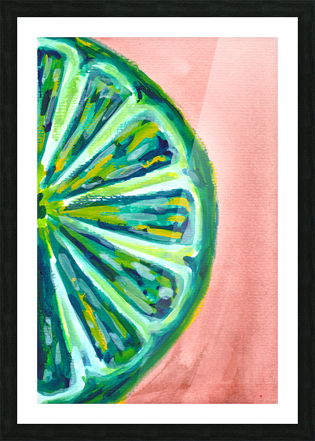 Lime Fruit Slice Picture Frame print
