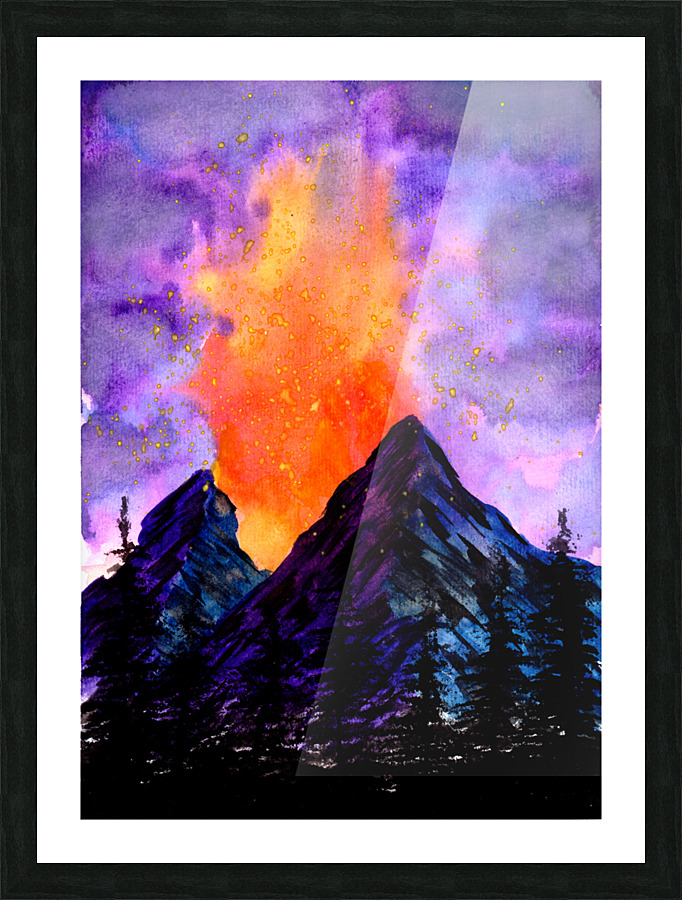 Volcanic Eruption Picture Frame print