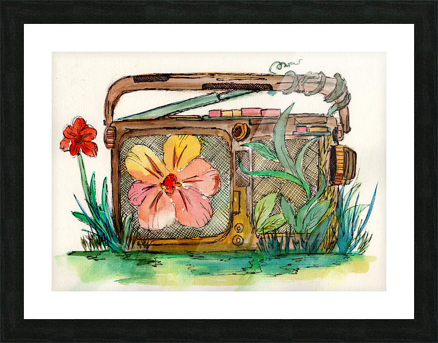 Flower Radio Picture Frame print