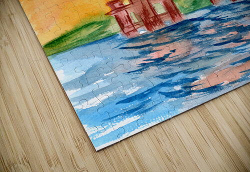 Wooden Temple Gate in between Elements Sebastian Grafmann puzzle