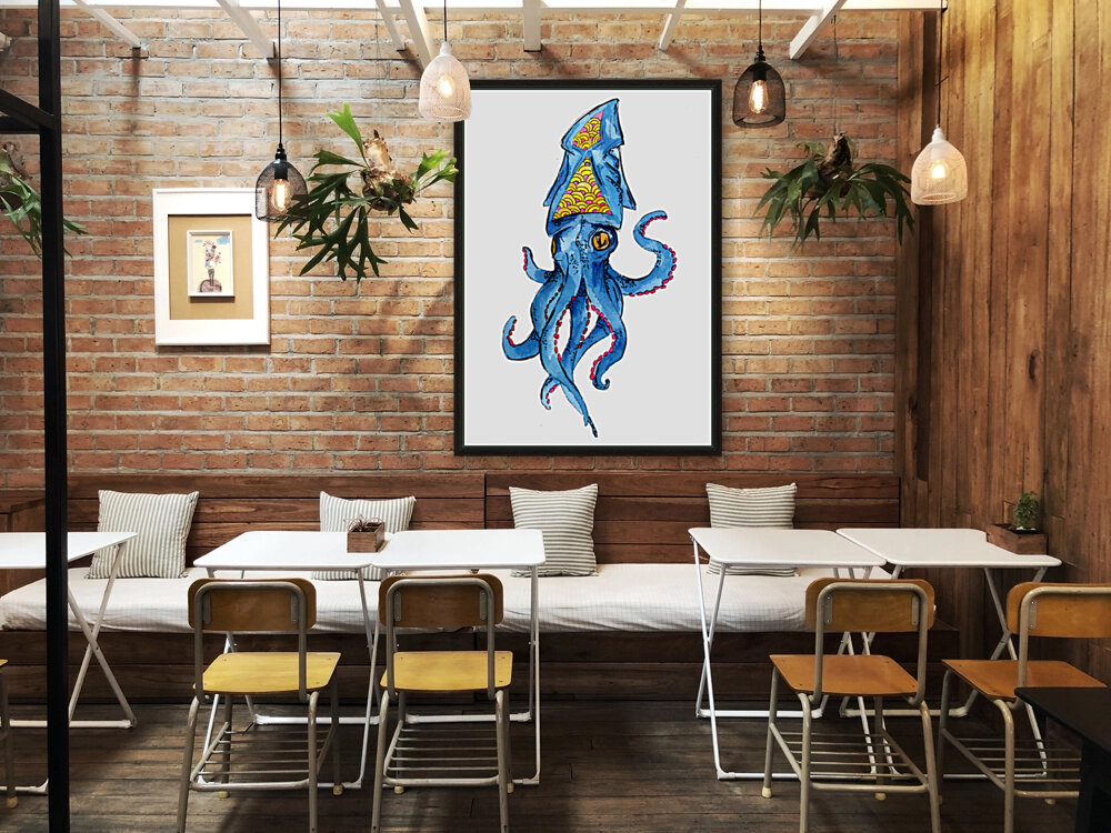 Blue Squid Reproduction