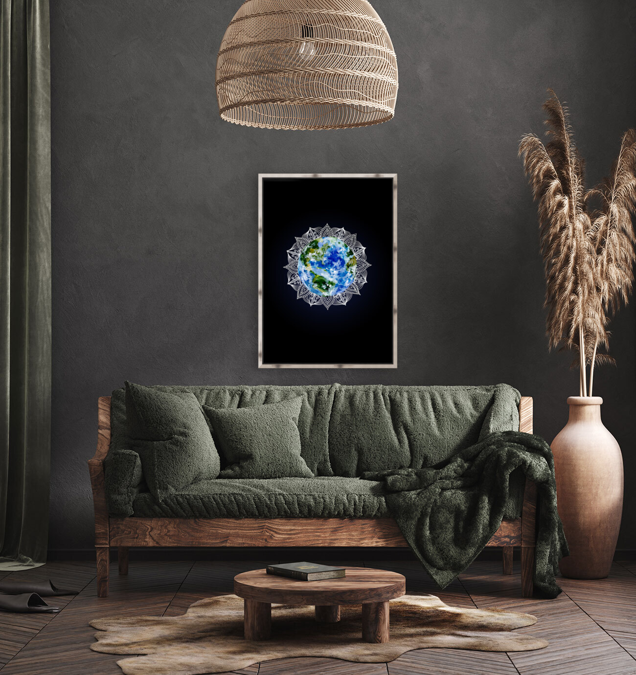 Planet Earth Mandala Reproduction