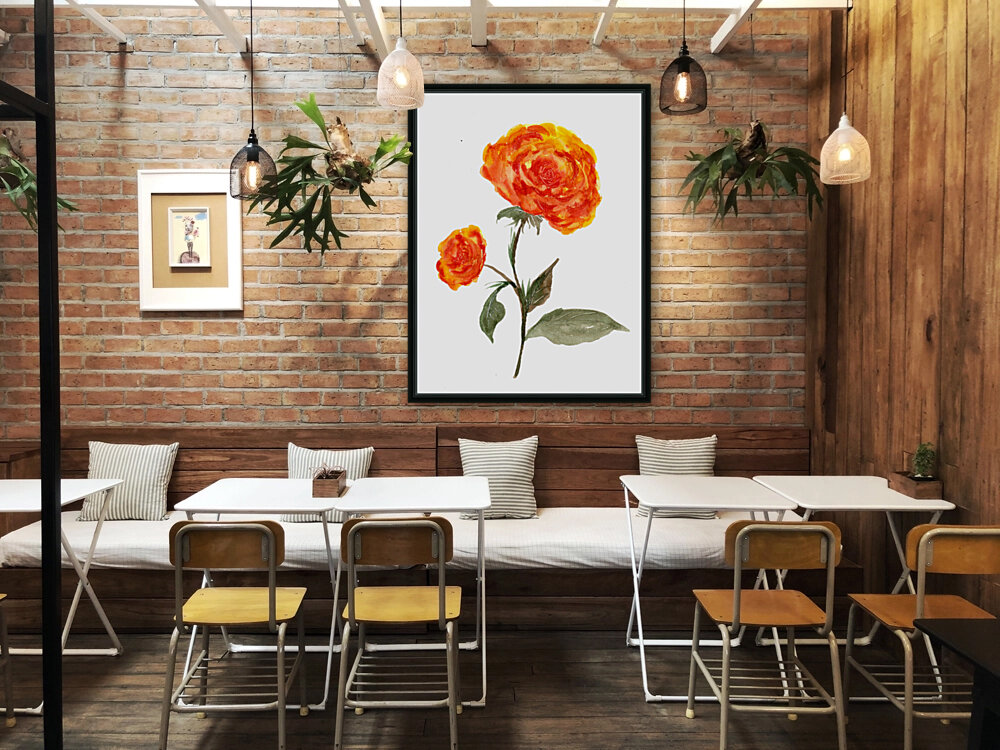 Orange Roses Reproduction