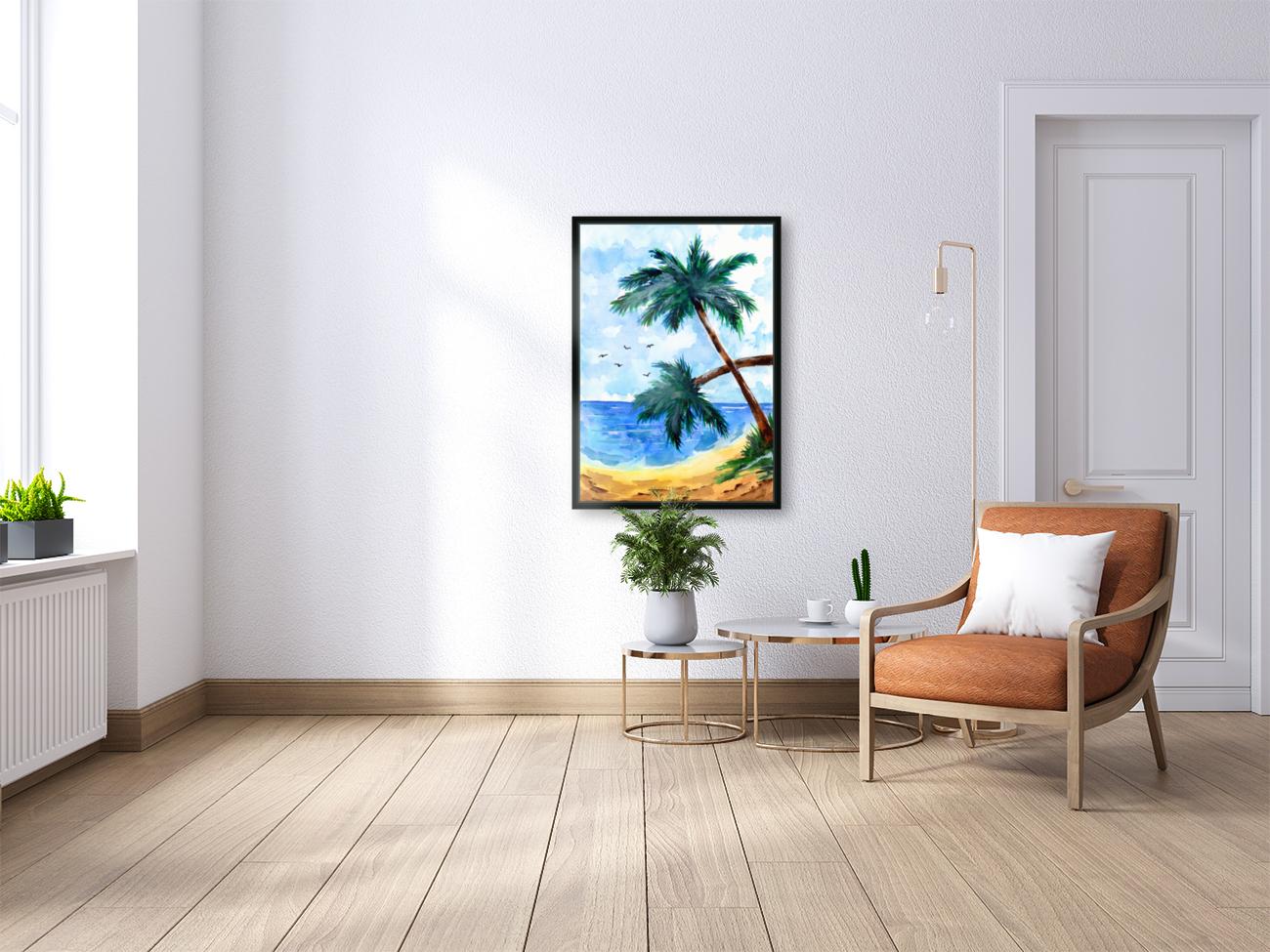 Palm Trees Beachside Reproduction