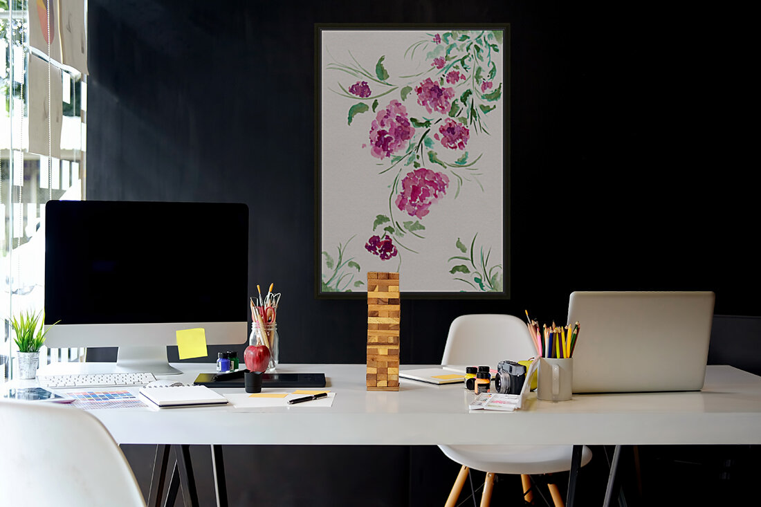 Purple Peonies Reproduction